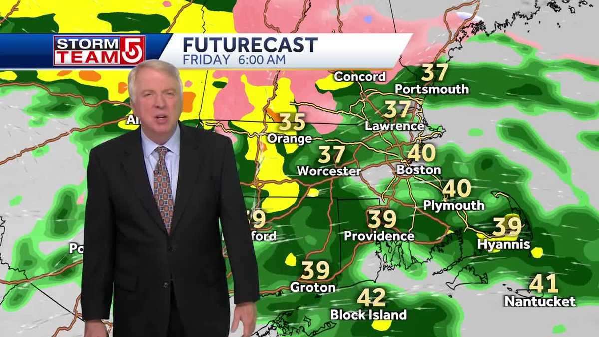 Video: Rounds of rain in Mass.; tracking next chance of snow