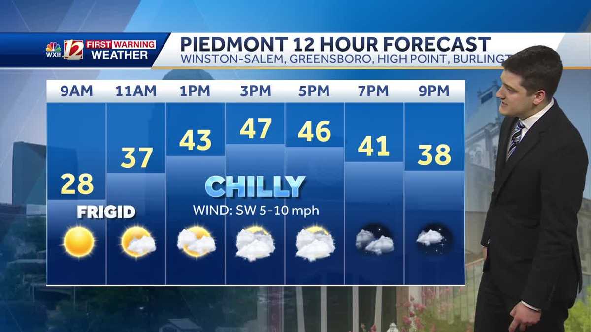 Chilly Saturday with increasing clouds, pleasant Sunday (7 AM Feb. 22)
