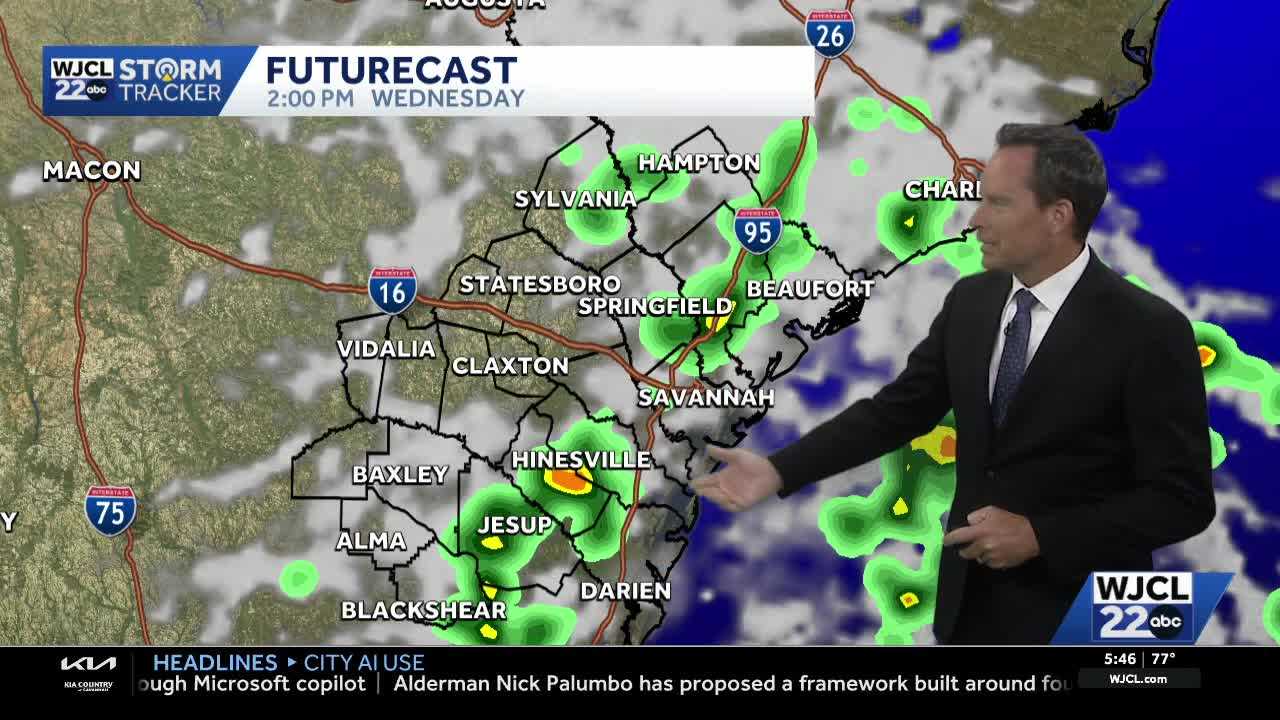 Showers linger...a breakdown of the timing for Coastal Georgia, Lowcountry