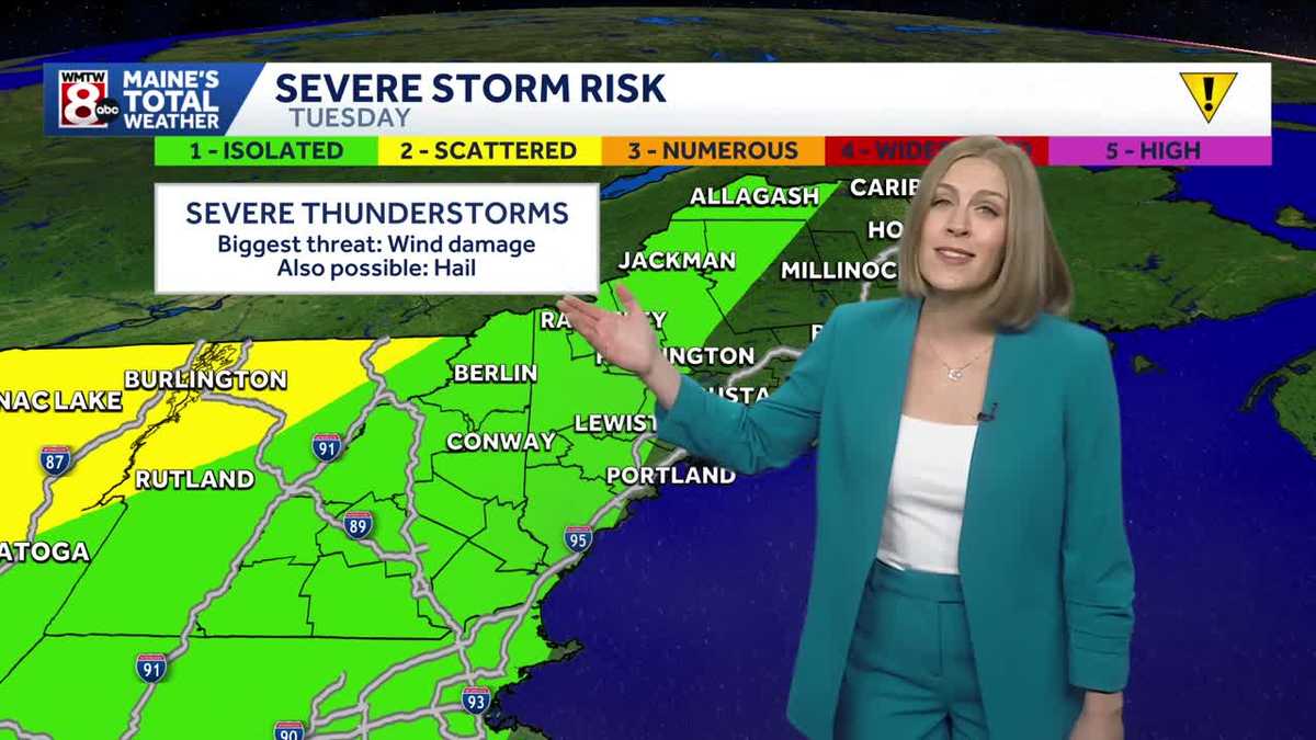Hot and humid Tuesday with isolated thunderstorms