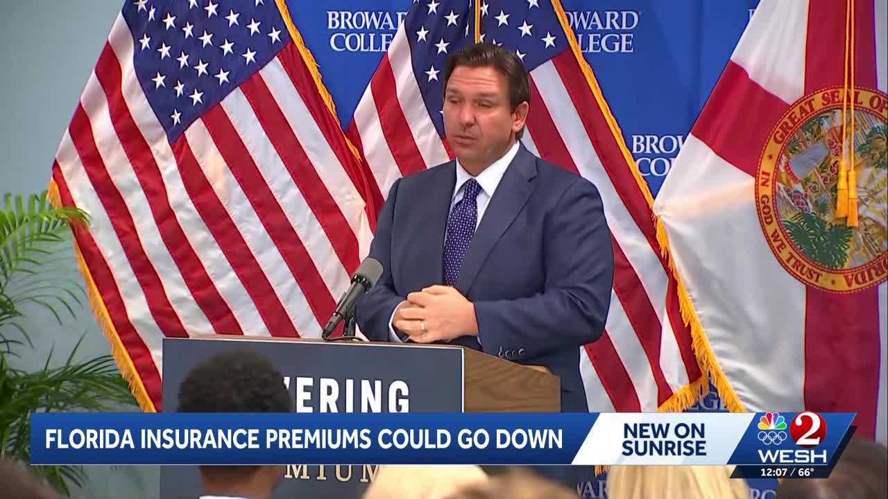 wesh.com - Jason Guy - Gov. DeSantis says Florida insurance premiums could go down