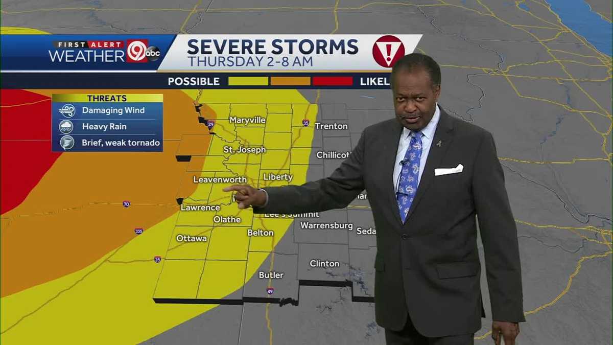 KANSAS CITY WEATHER: Rounds of storms expected for your Thursday