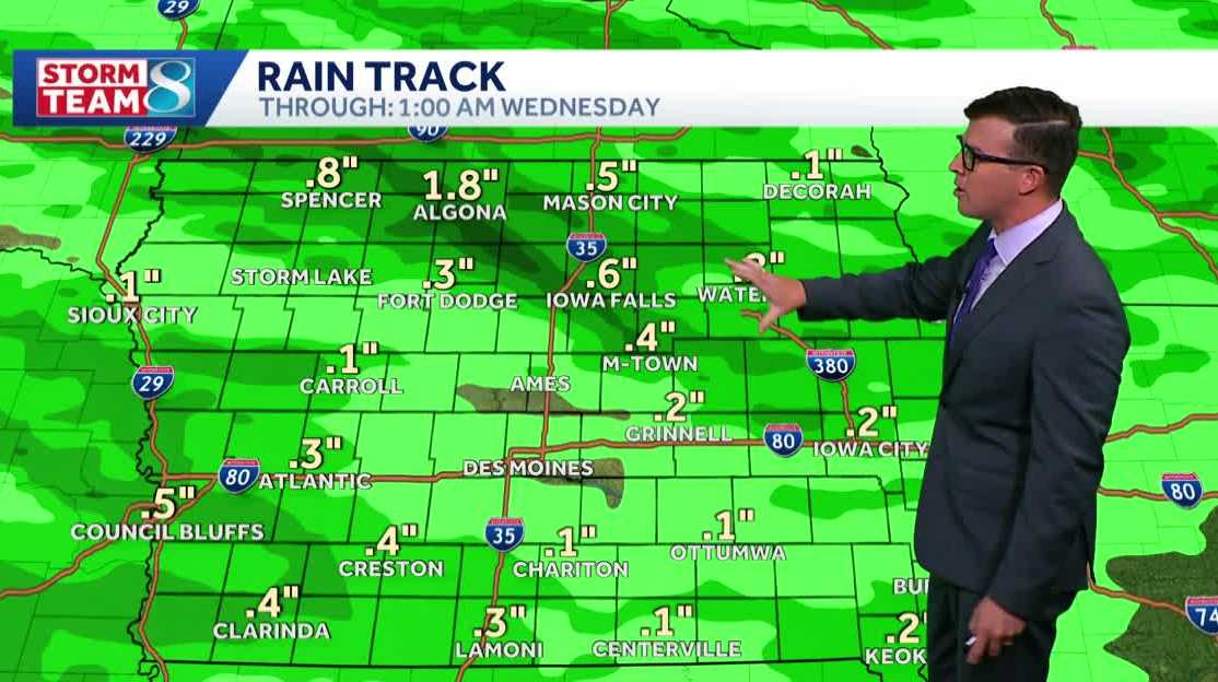 Text link to weather forecast video: Scattered thunderstorms return Tuesday