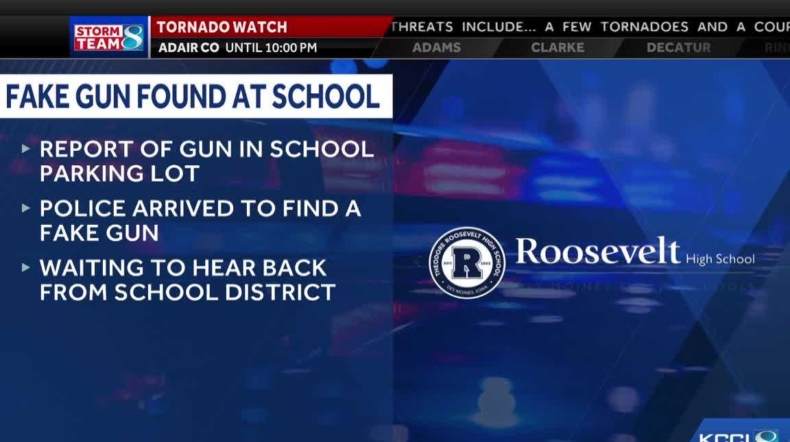 Des Moines police: Student found with fake gun at Roosevelt High School