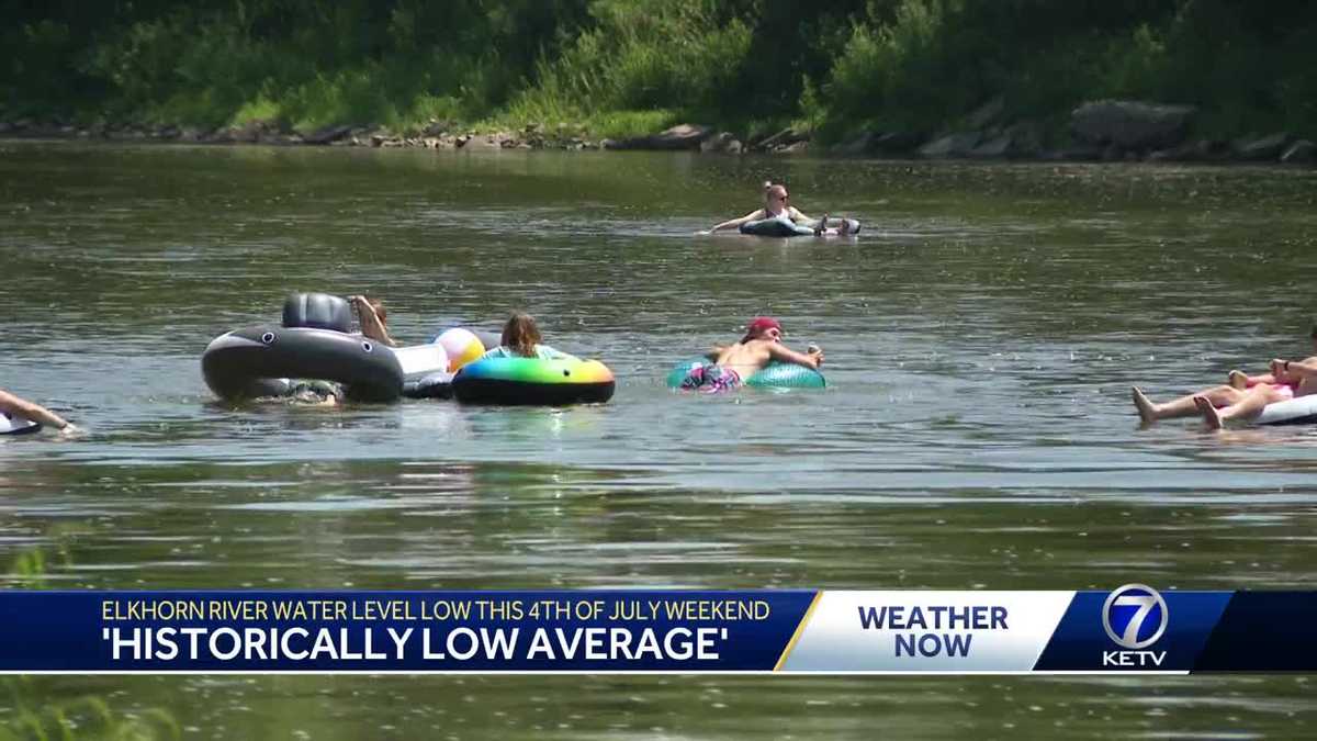 Low water level on Elkhorn River during July 4th weekend
