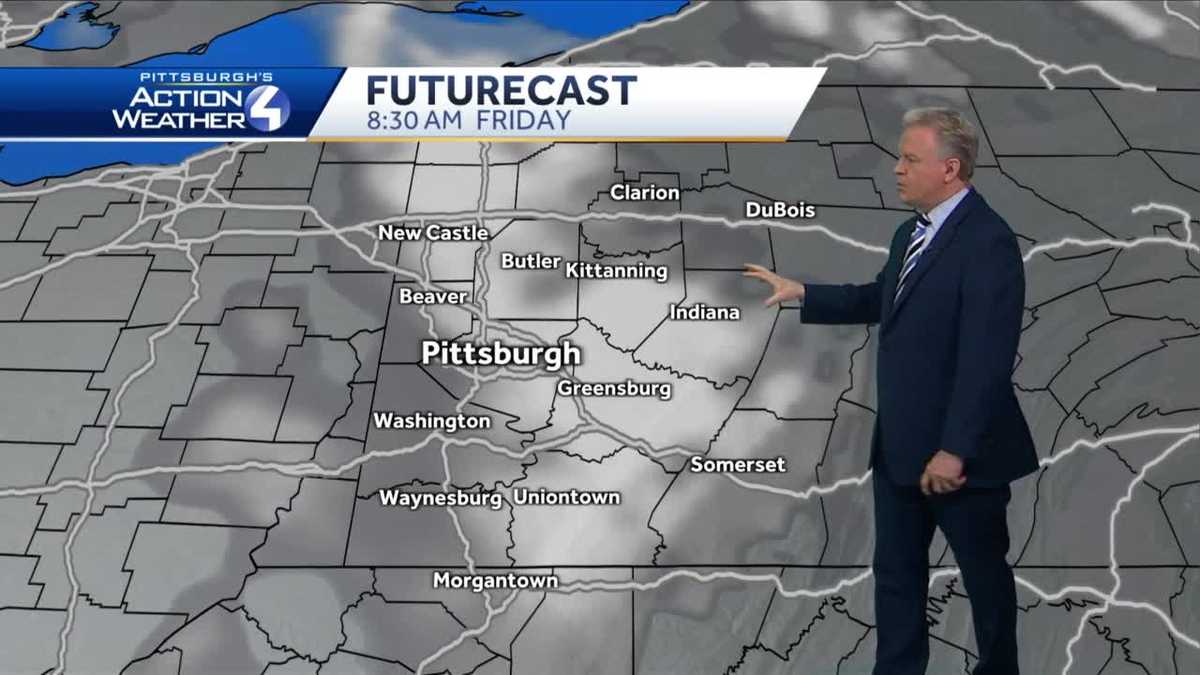 Mostly cloudy and breezy on Friday