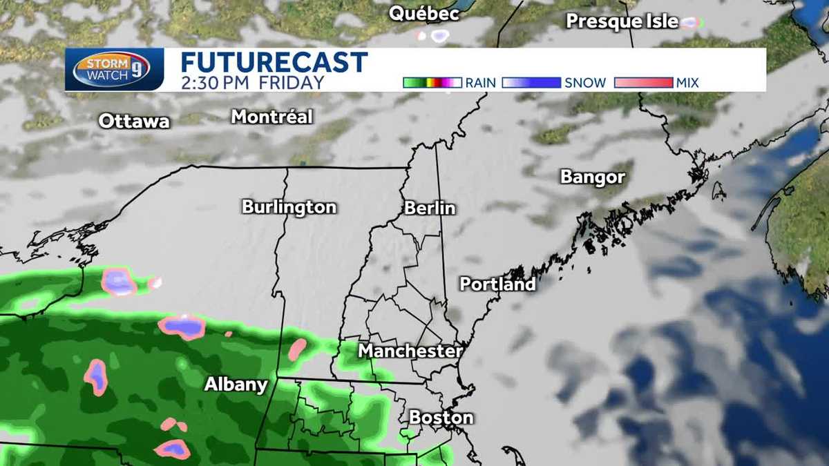 Cold day with rain, snow later this week