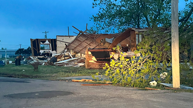 Home caved in, walls collapsed after tornado hits Shawnee - KOCO