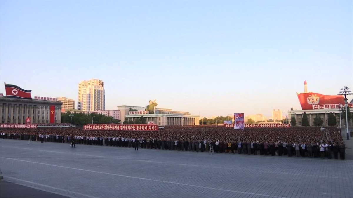 Raw video: Anti-US rally draws thousands in North Korea