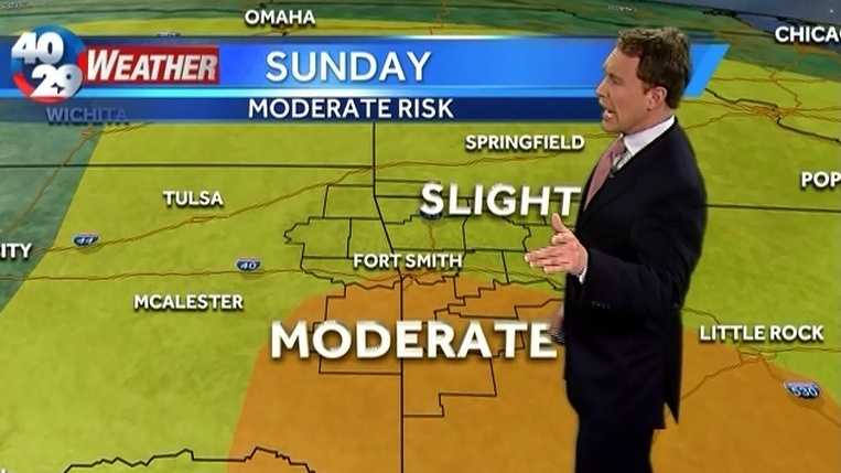Severe storms expected on Sunday