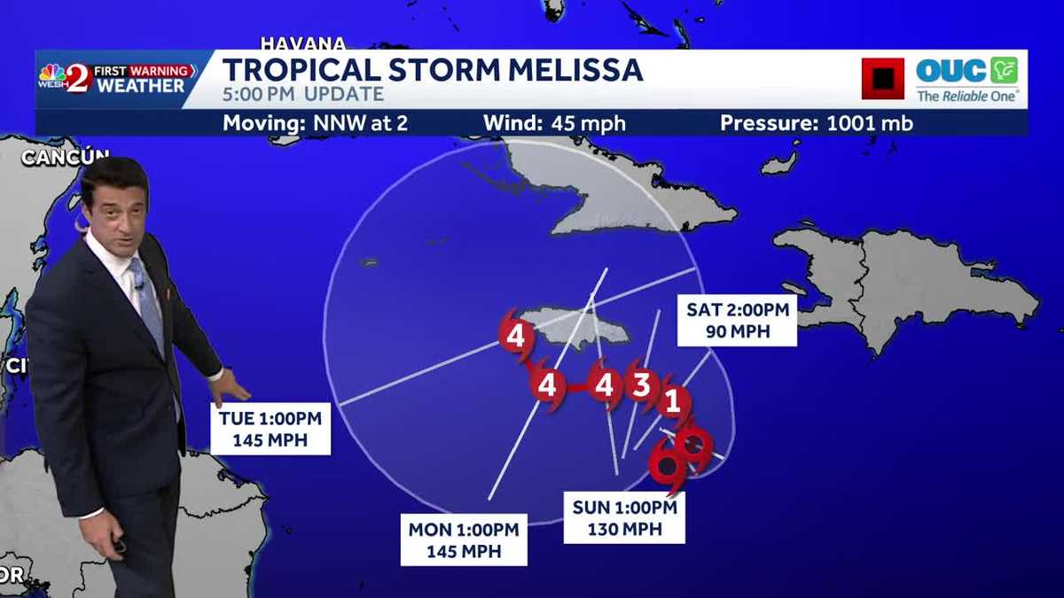 Beautiful on Friday as we watch #Melissa in the Caribbean. (10.23.25)