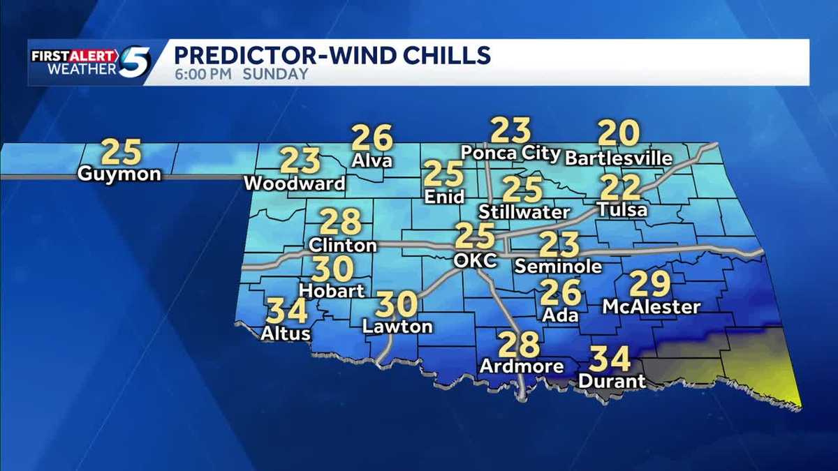 TIMELINE: Winter set to return for much of Oklahoma following cold front