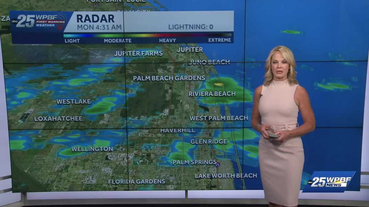 Scattered rain and 80s for South Florida Monday