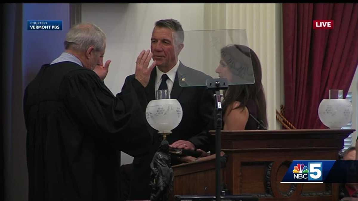 Watch: Vermont Gov. Phil Scott takes oath of office