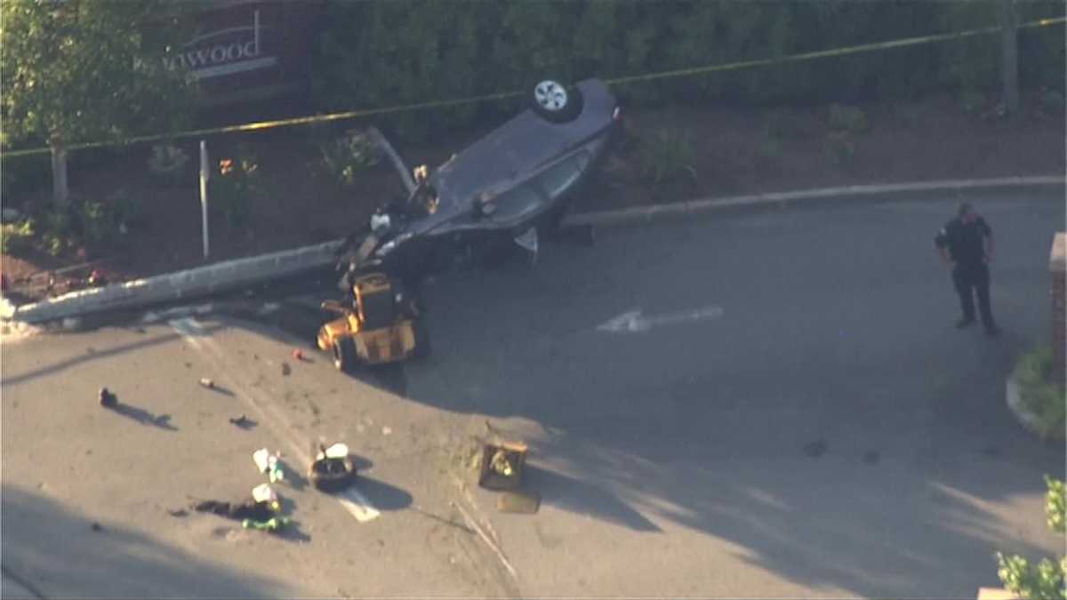 Victim flown to hospital after crash involving vehicle, lawnmower