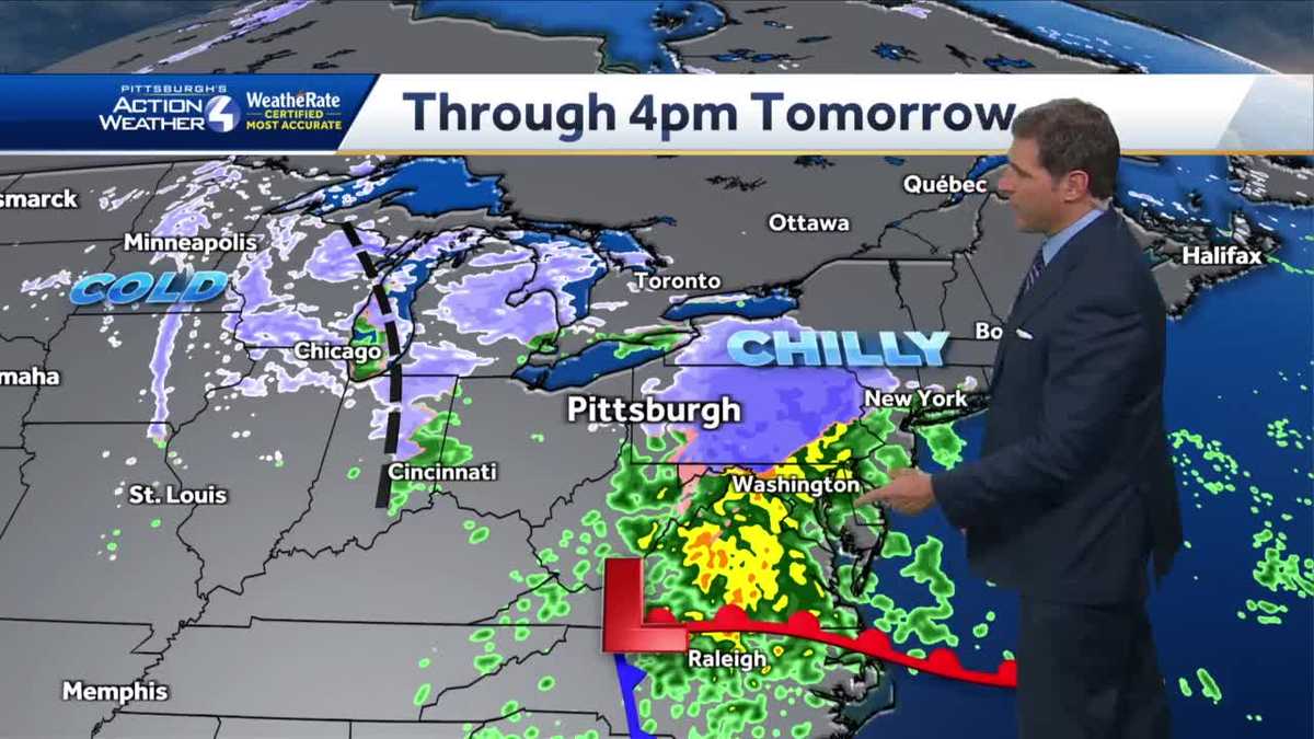 Chance for spotty snow or rain Wednesday