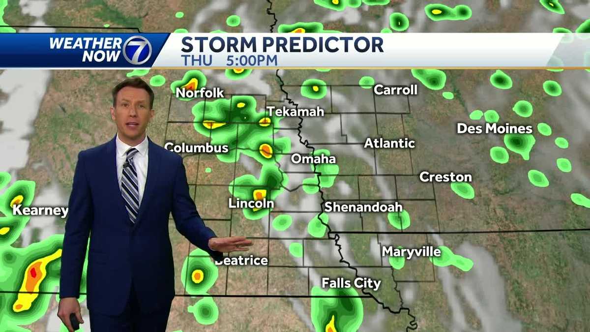 Cooler and breezy with scattered rain, t-showers Thursday afternoon