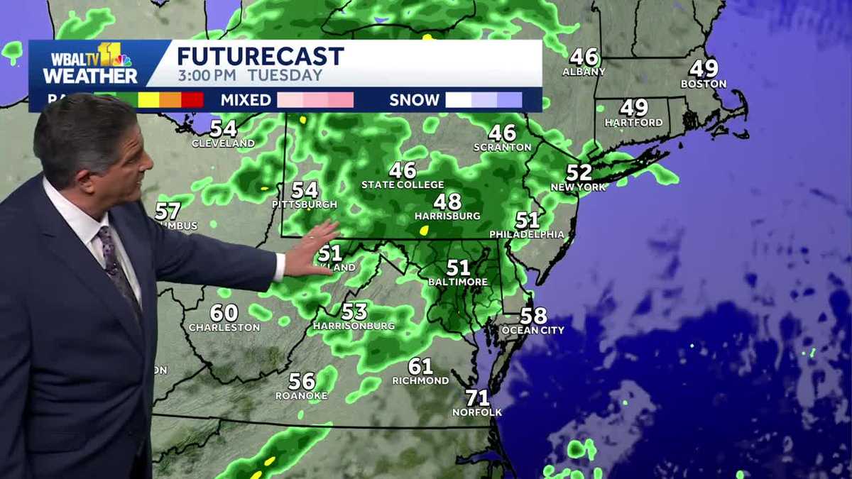 Comfortable conditions on Monday before rain moves in