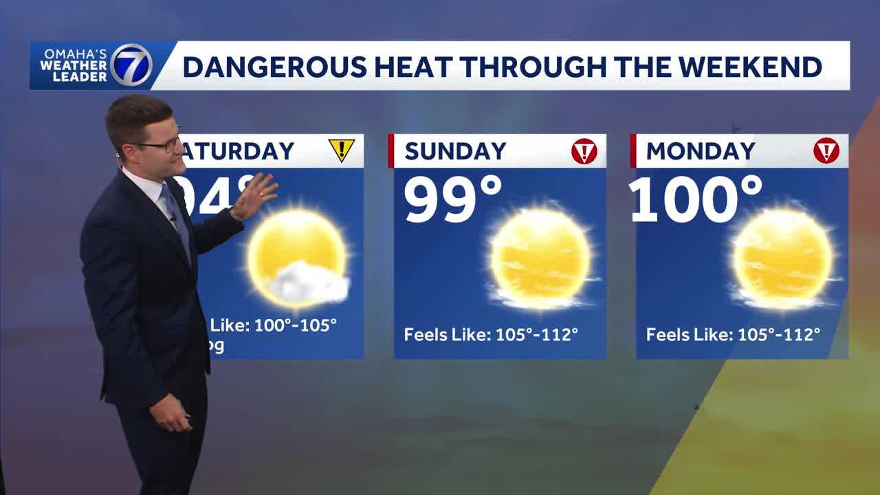 Wet start Friday, dangerous heat for the weekend in Omaha area