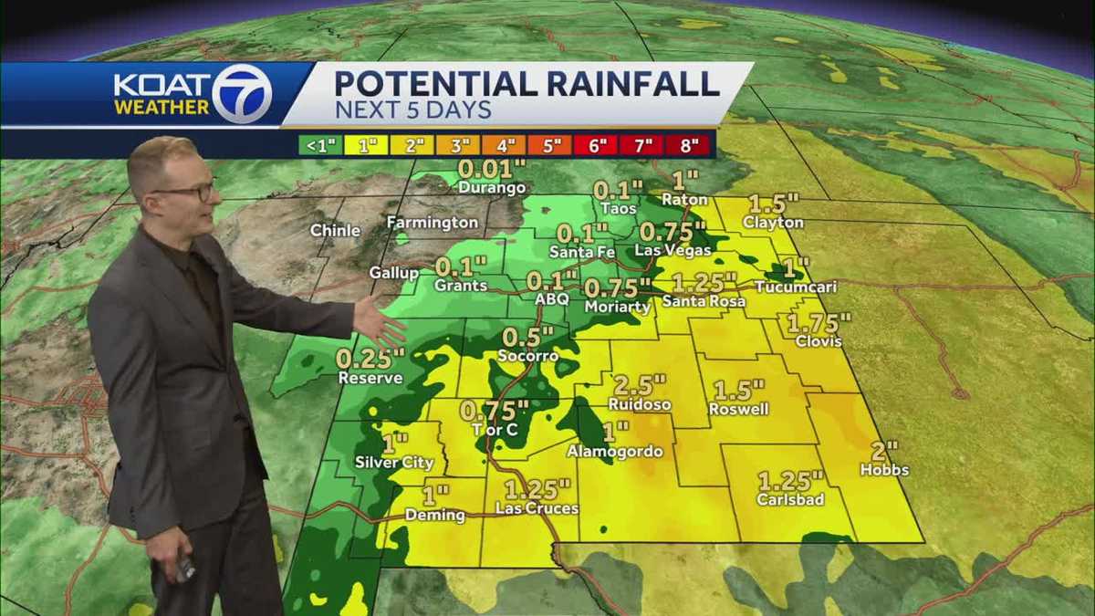 Storms to bring heavy rain to parts of New Mexico