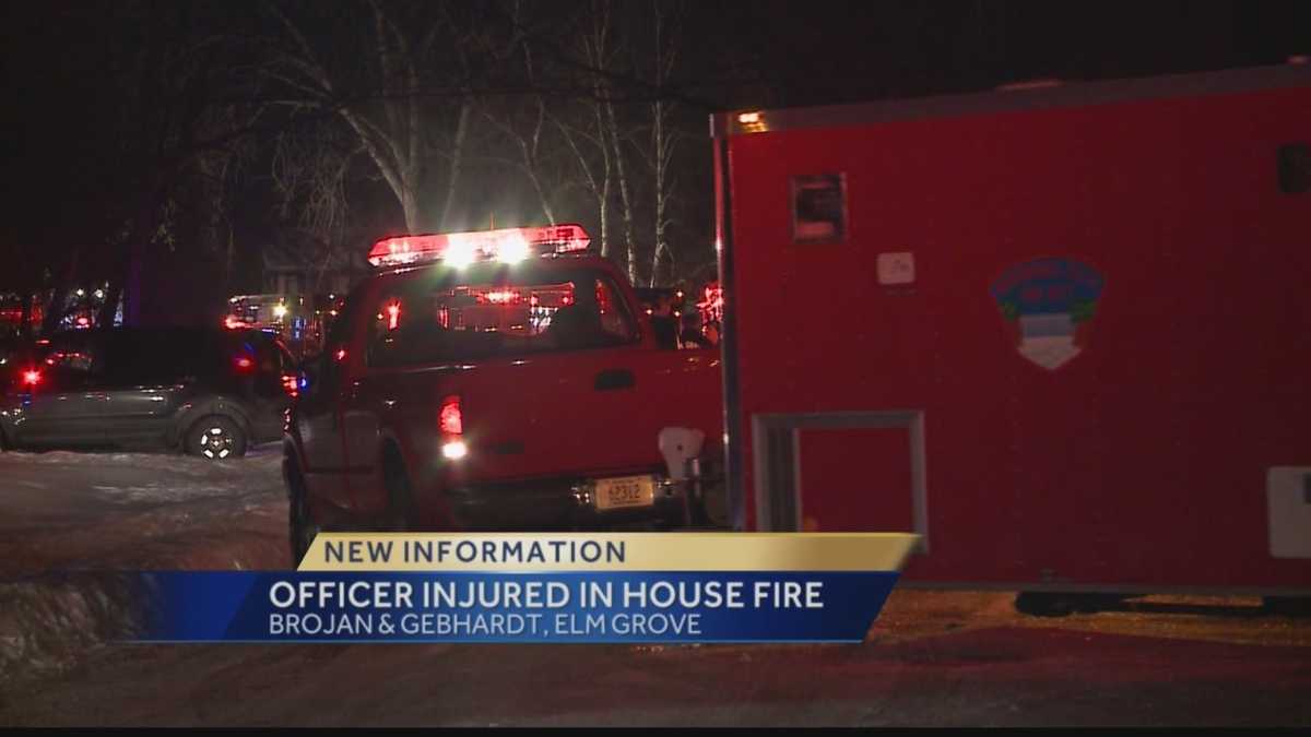 Elm Grove officer injured in house fire