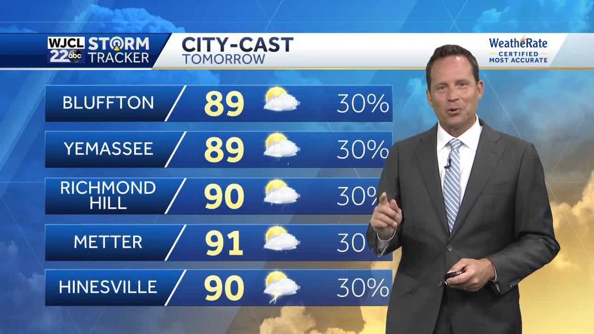 Savannah: Heat, thunderstorms now, drier Mother's Day