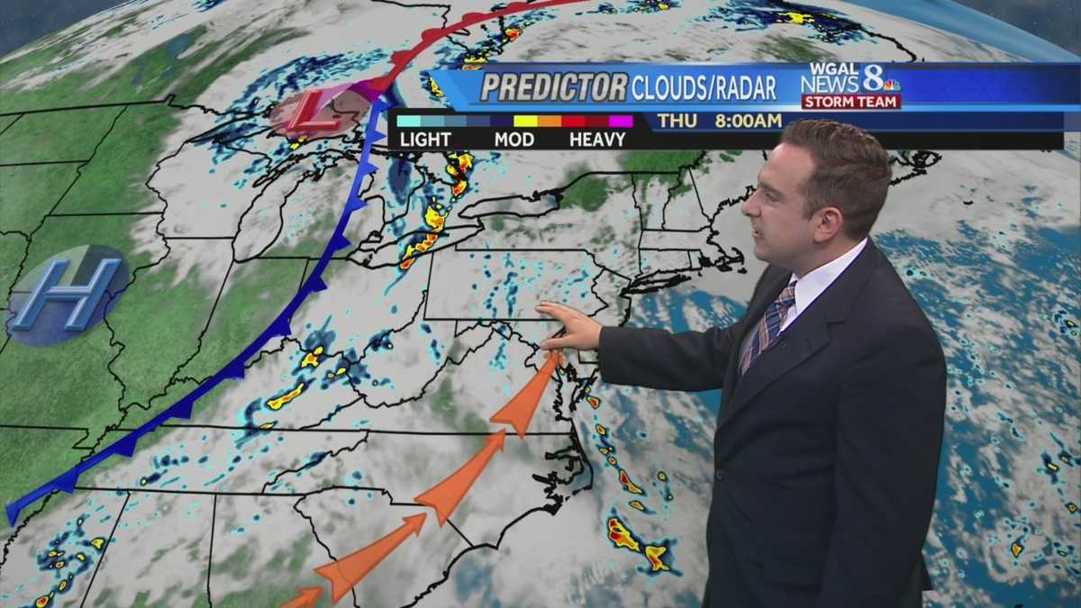 Warm and humid with scattered thunderstorms today