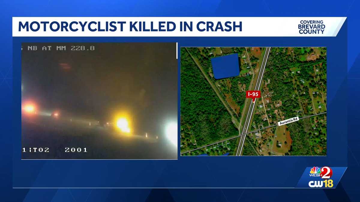 Motorcyclist dead after crash on I-95 in Brevard County