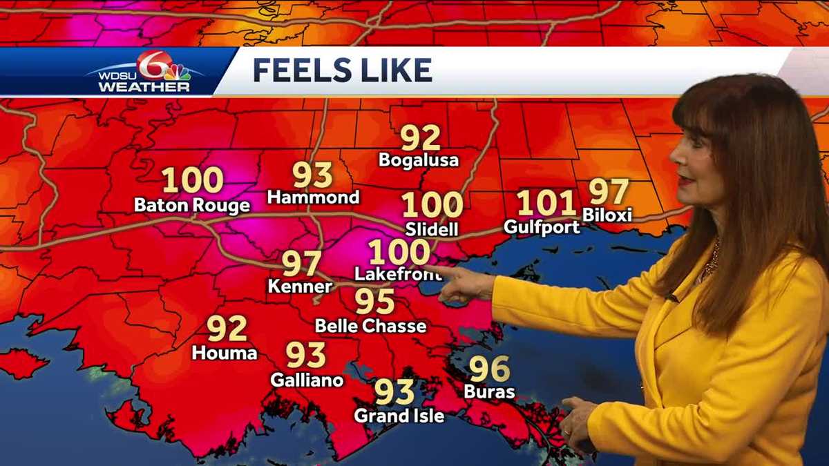New Orleans heat advisory forecast high temperatures