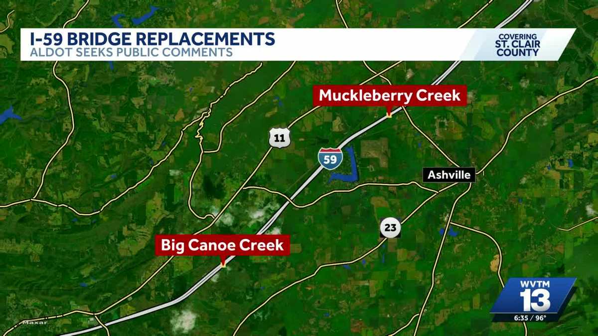 ALDOT seeks public input on replacing two I-59 bridges in St. Clair County