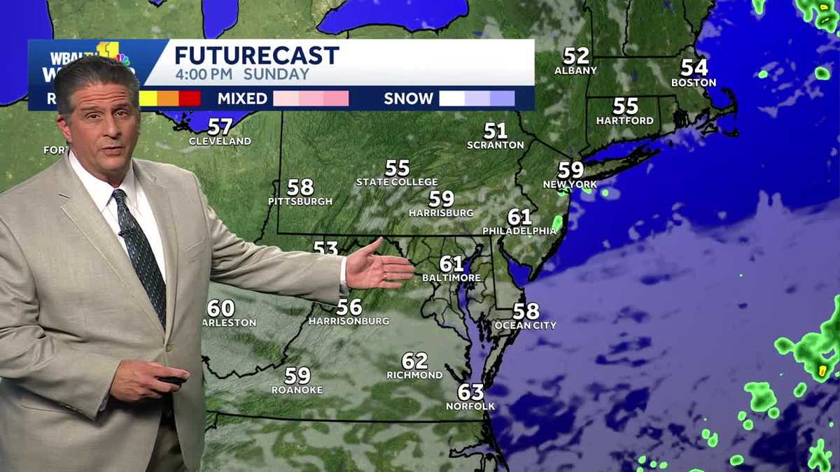Brisk conditions Sunday morning