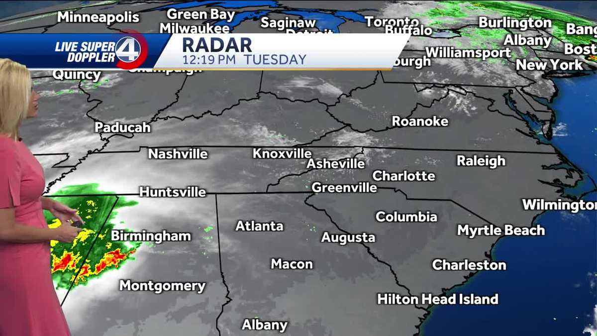 South Carolina forecast Partly cloudy, breezy, dry