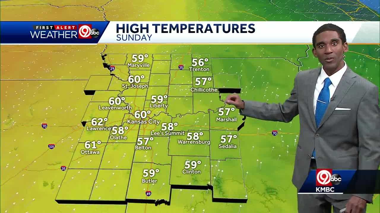 First Alert: Plenty of sunshine, highs in upper 50s Sunday