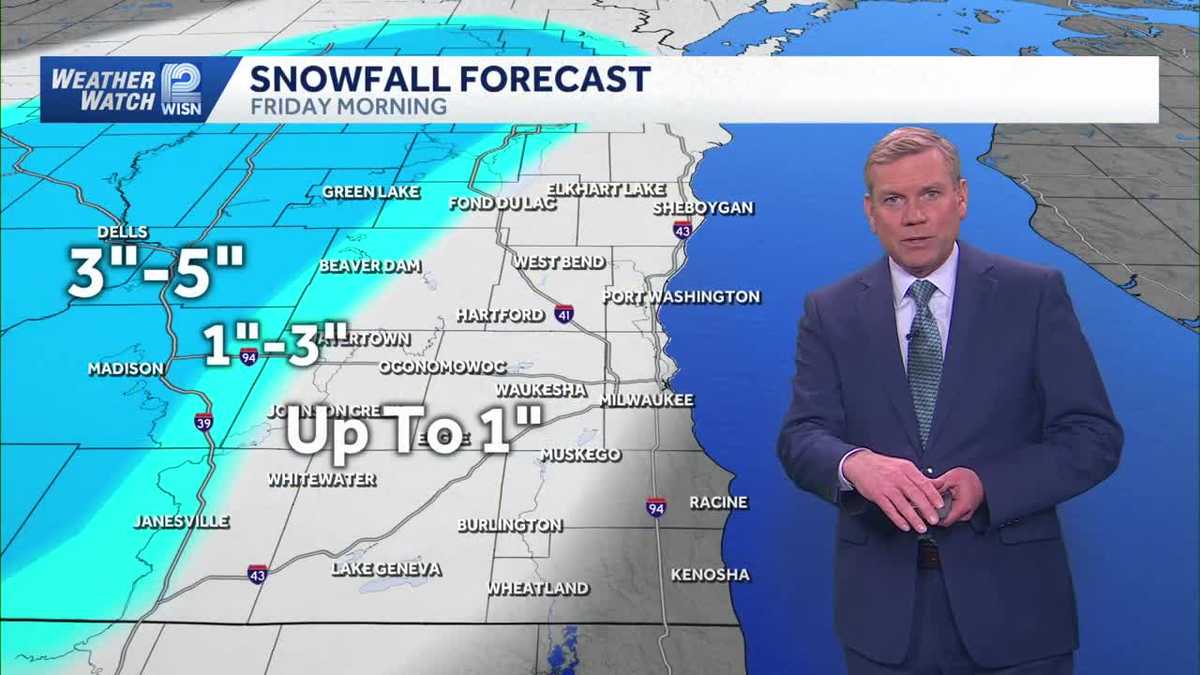 Showers and storms Thursday night, snow Friday morning in SE Wisconsin