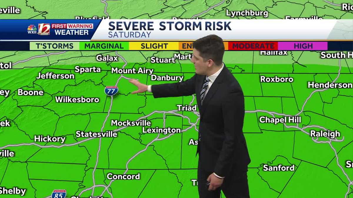 WATCH: Strong to severe storms possible Saturday PM
