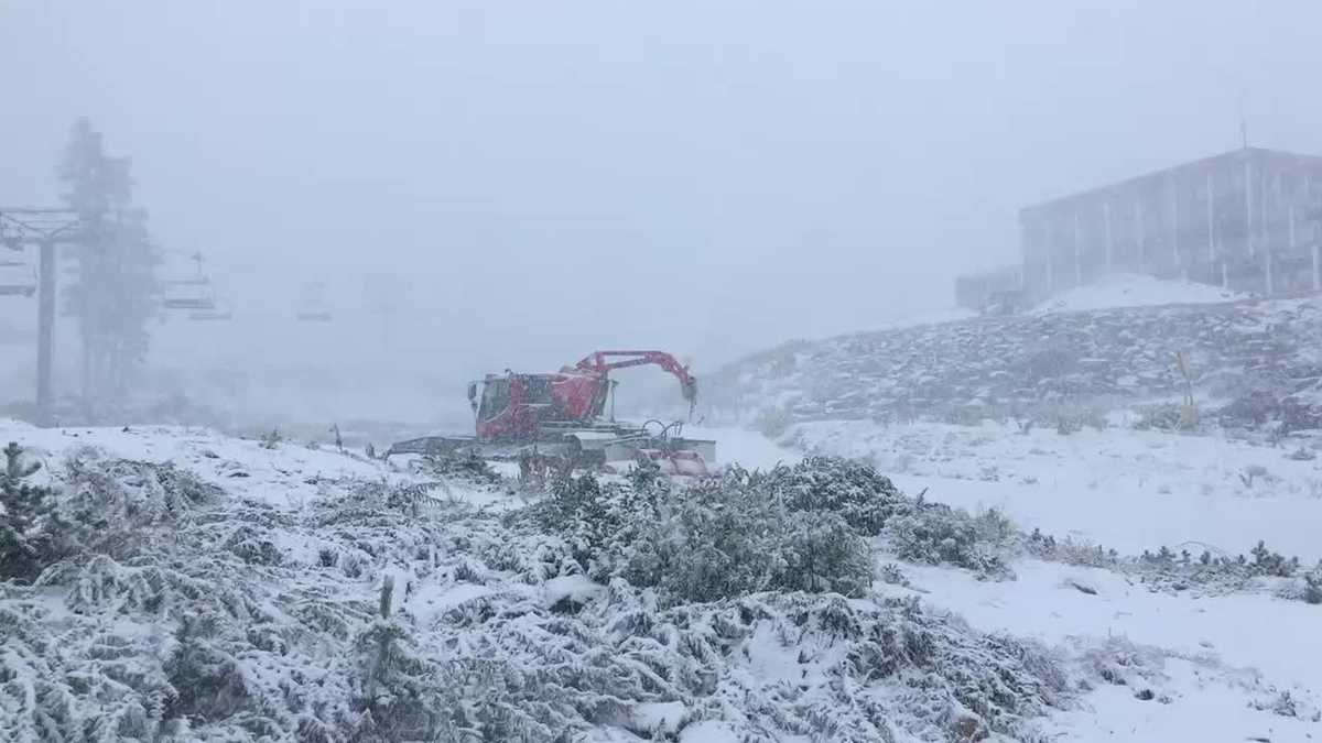 WATCH Squaw Valley sees first snowfall of the season, week before Fall