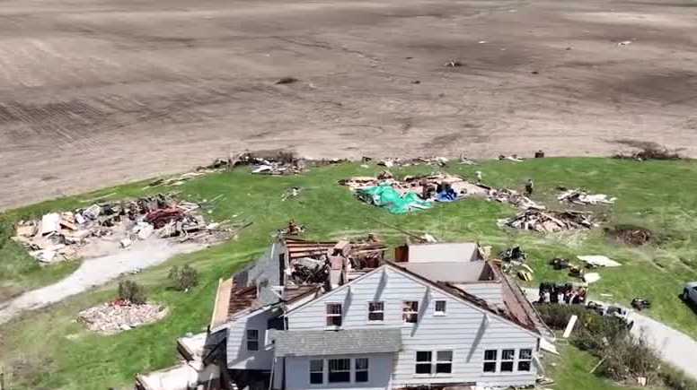 'I was dialing to tell her goodbye': Story County man thankful to be alive after tornado lifts and rotates home