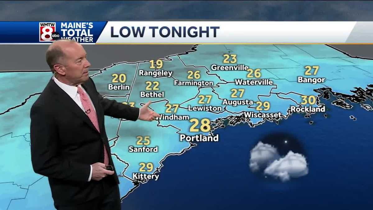 Clearing skies and cooler temperatures tonight