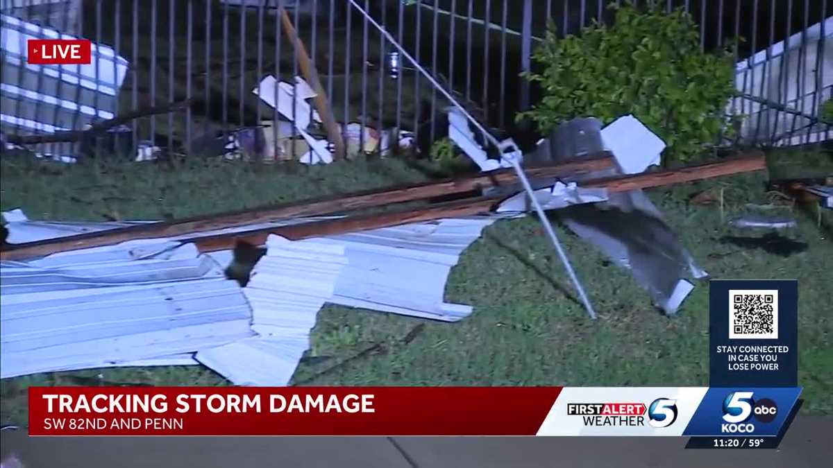 Damage from severe storms reported in southwest Oklahoma City