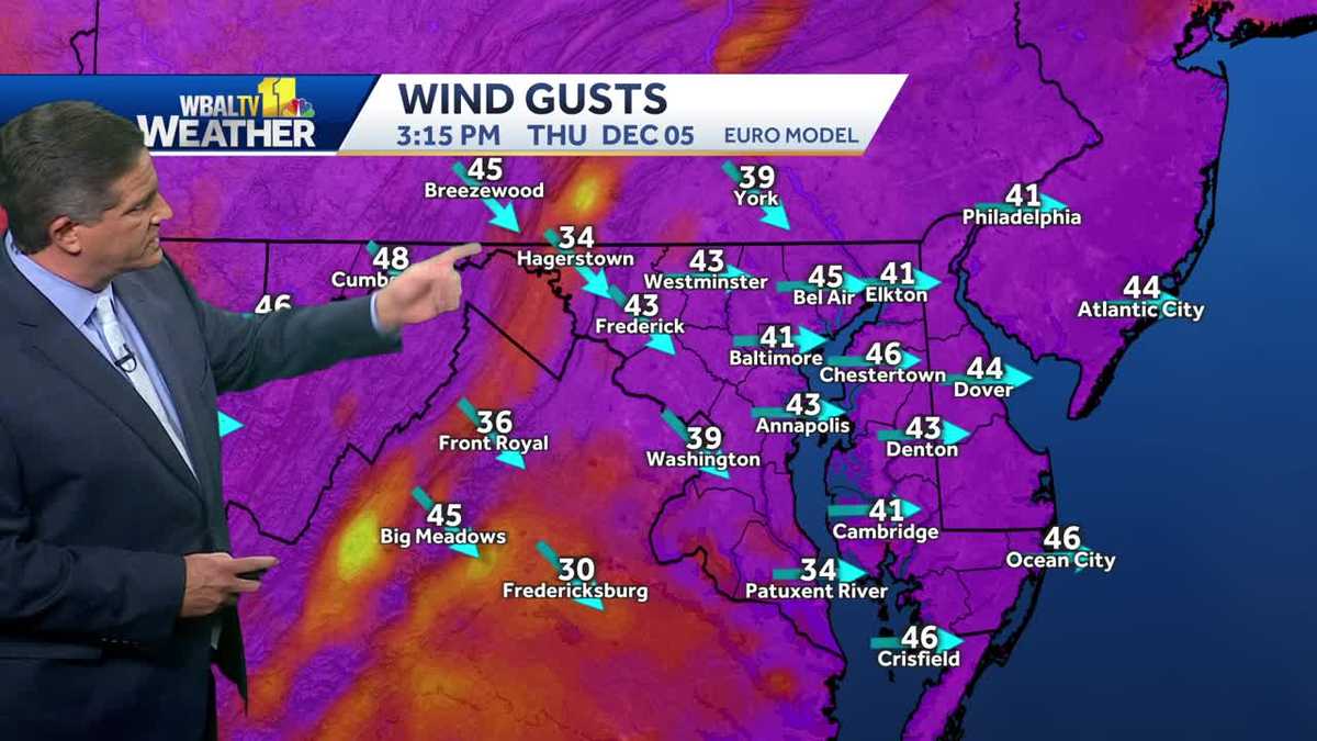 Sunny but chilly and windy for Tuesday, wintry mix in forecast