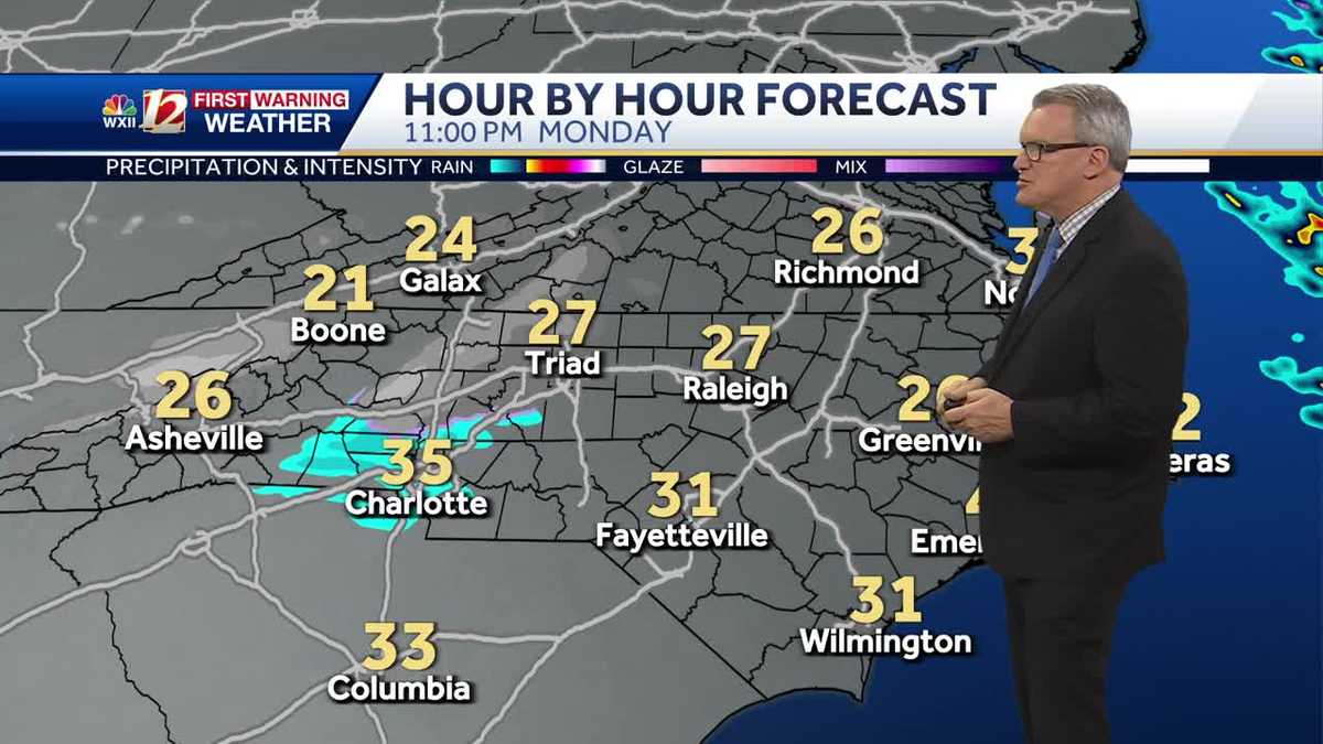WATCH: Overnight snow chance from Boone to Burlington