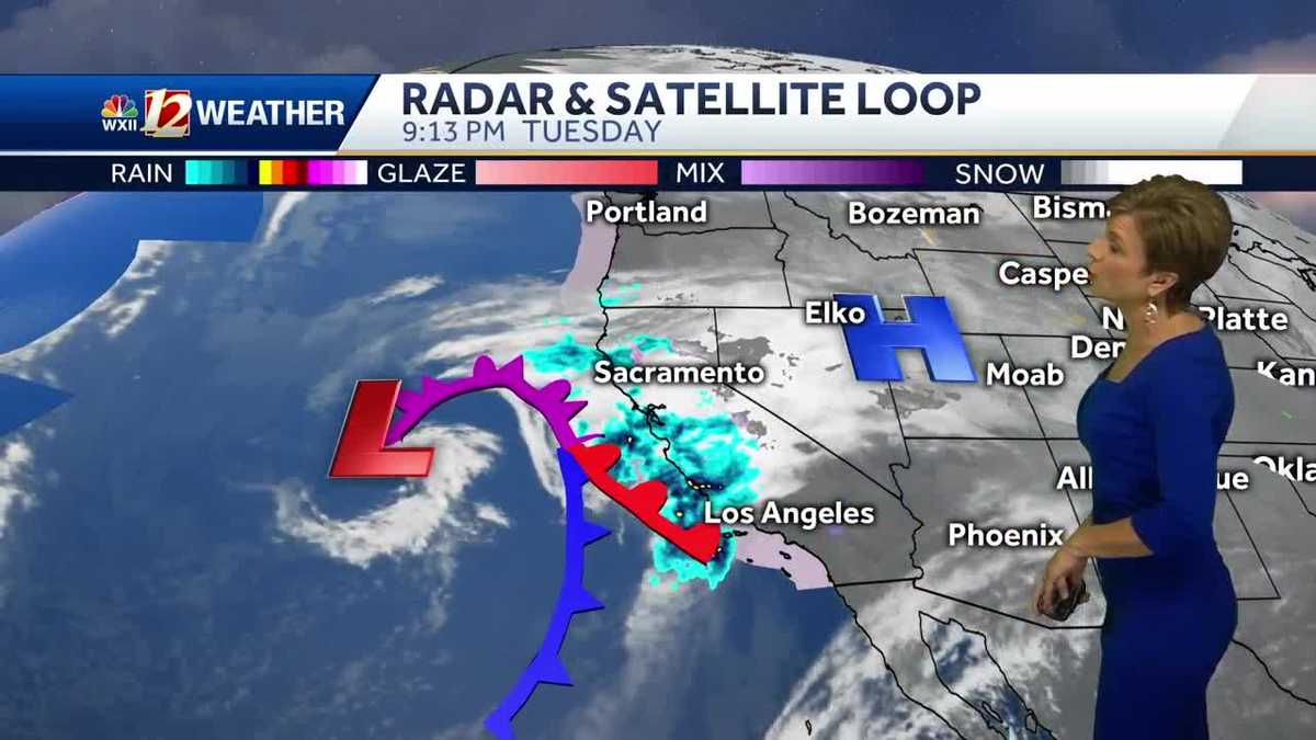 WATCH Mountain snow showers, wind and cold Wednesday then potential