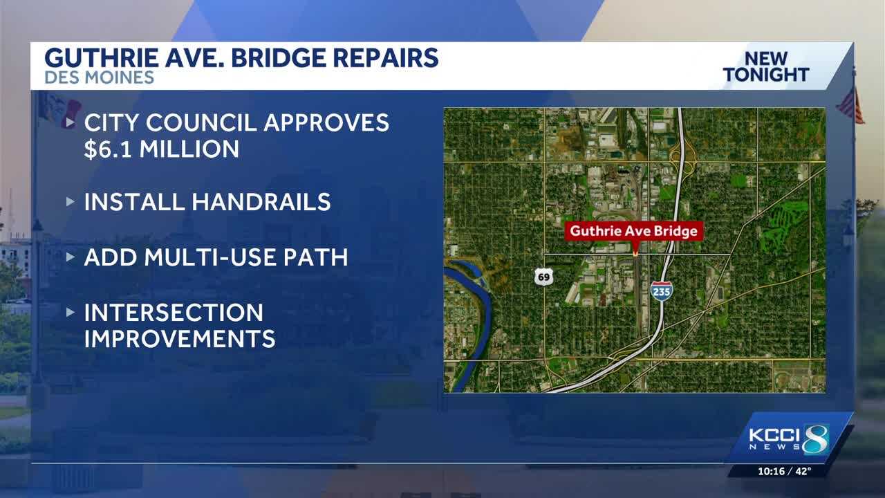 Des Moines City Council approves $6.1 million for Guthrie Avenue Bridge repairs