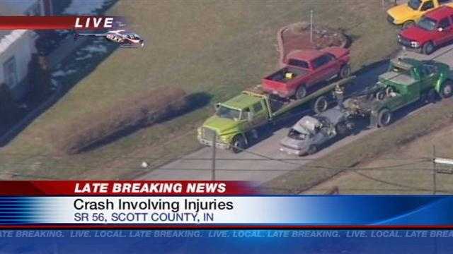 Medical helicopter called to Scott County crash