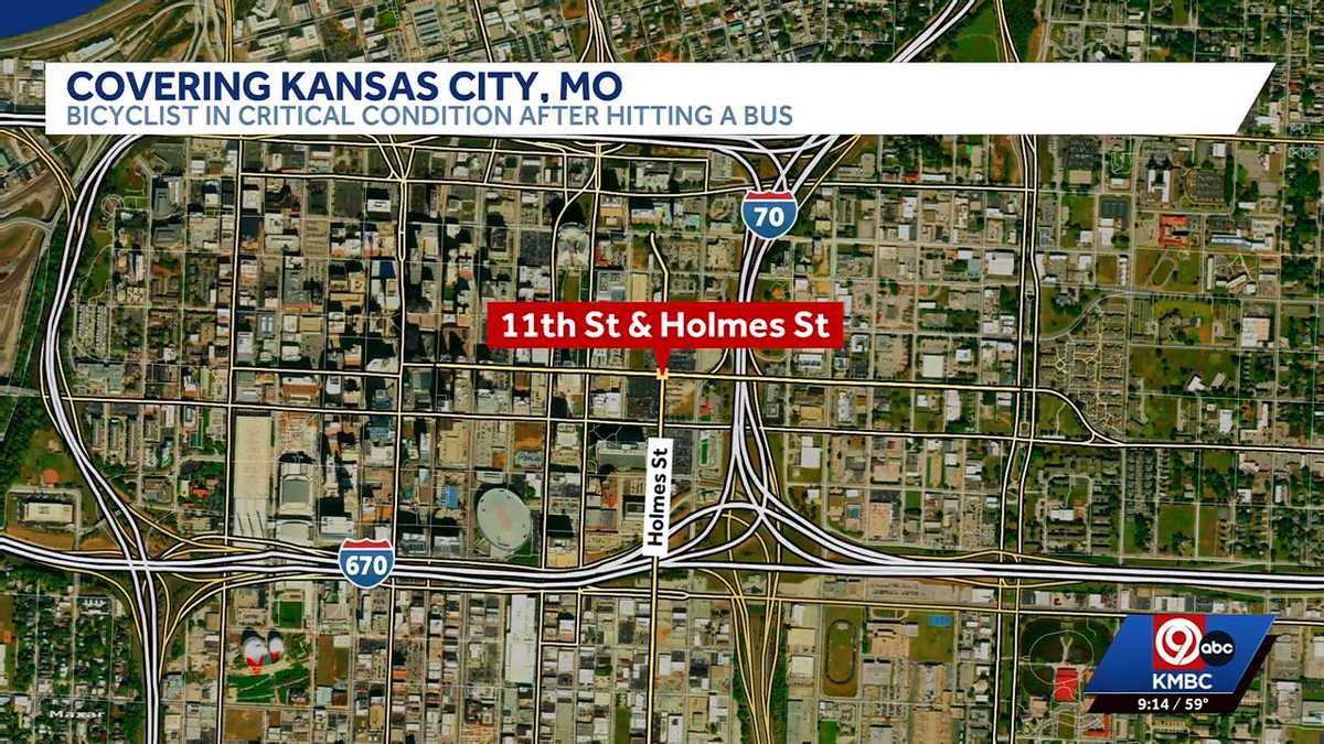 Bicyclist critically injured after crash with KCATA bus in downtown Kansas City