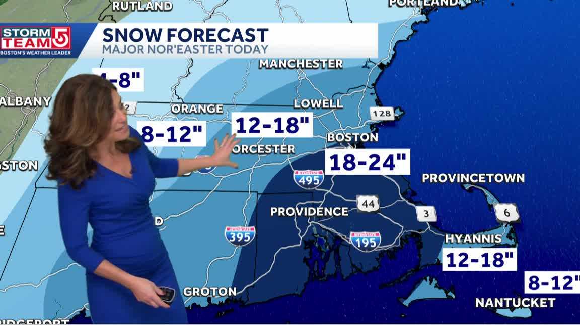 Video: Bomb cyclone driving powerful snow, wind