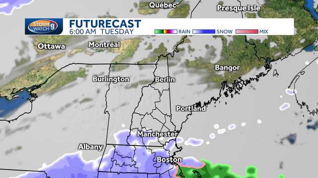 NH forecast: Snow on the way for Tuesday