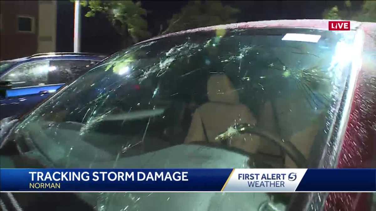 HAIL DAMAGE IN NORMAN Hail storm leaves behind damage in Norman