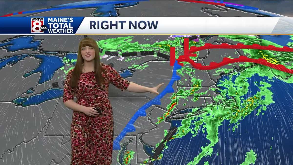 Showers continue overnight into Sunday