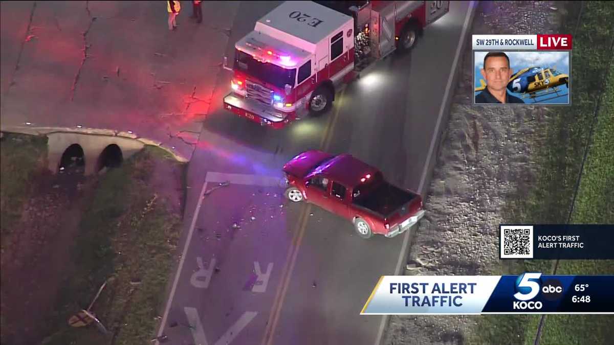 Person put in ambulance after crash in southwest Oklahoma City